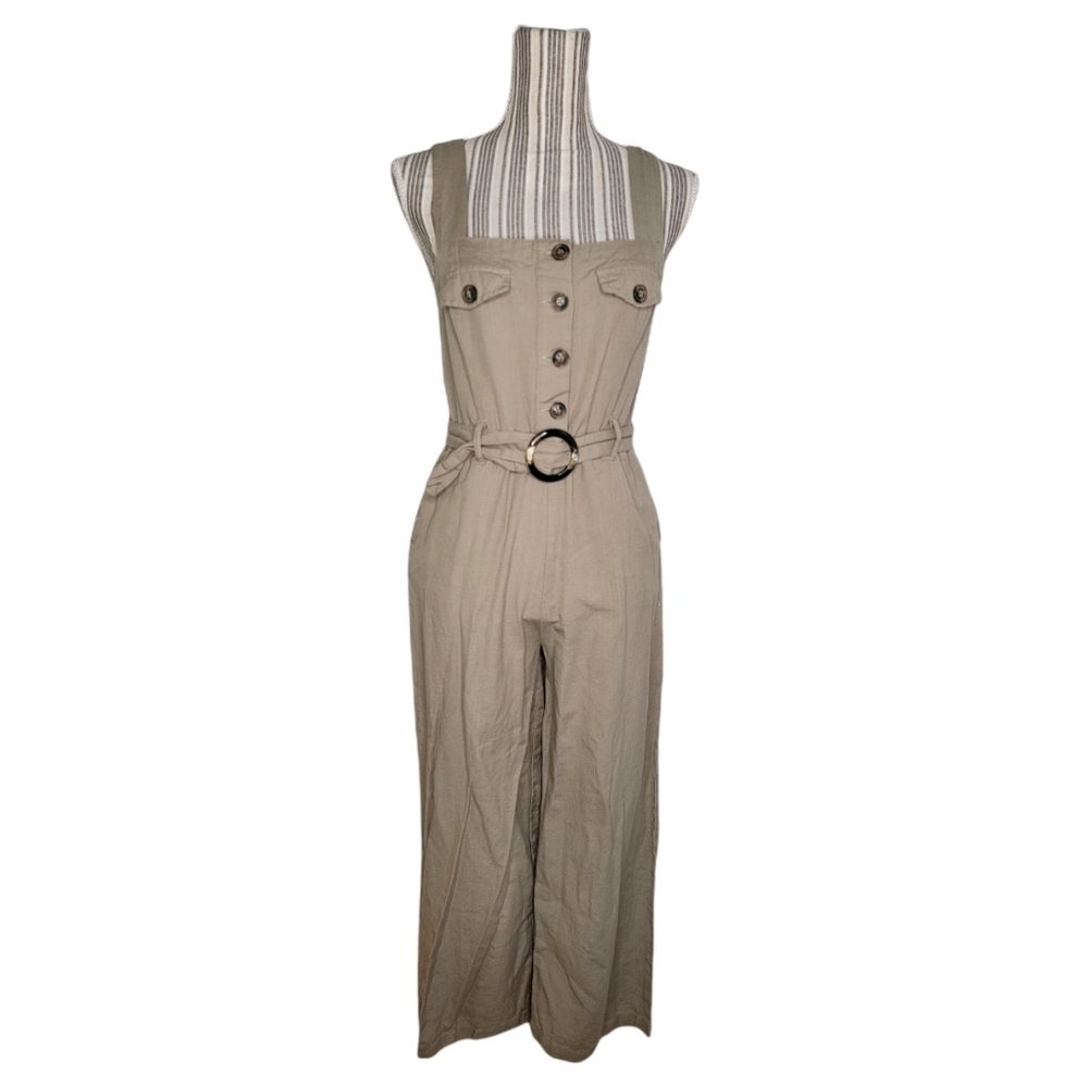 Japna Cotton & Linen Blend Jumpsuit